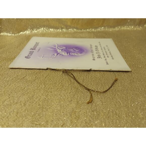 RARE Program Menu, 1908 Grand Banquet Supreme Chief Ranger Foresters Of America - Picture 6 of 11